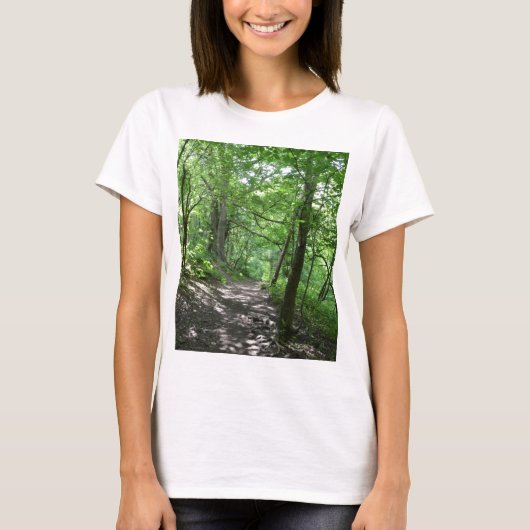 Zon door de bomen t-shirt (Voorkant)