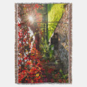 Zon door herfstbladeren, Kroatië Deken (Voorkant Verticaal)