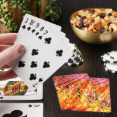 Zon door vlammen..... pokerkaarten (Insitu)