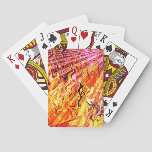 Zon door vlammen..... pokerkaarten (Achterkant)