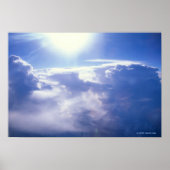 Zon door wolken heen poster (Voorkant)
