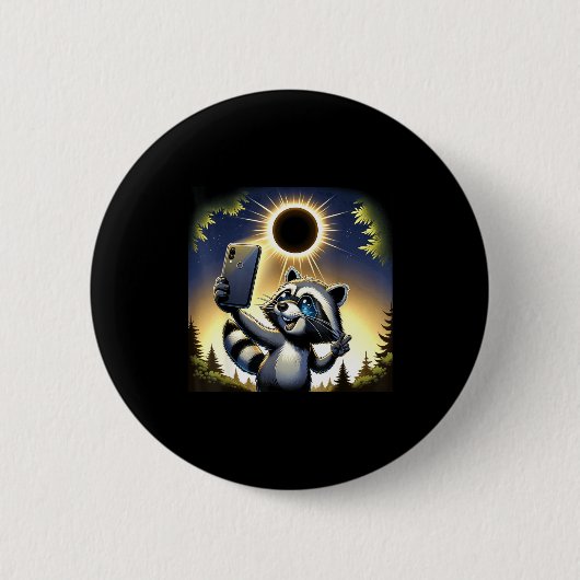 Zon Eclipse Wasbeer April 8 dragen Ronde Button 5,7 Cm (Voorkant)