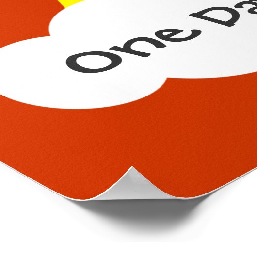 Zon één dag glimlachen tegelijk Poster herstel (Hoek)