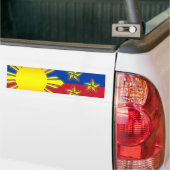 Zon en 3 sterren bumpersticker (Op Truck)