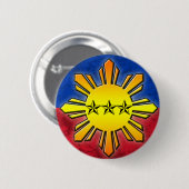 Zon en 3 sterren ronde button 5,7 cm (Voorkant /achterkant)