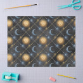 Zon- en bewegingspatroon op zwarte loskoppeling tissuepapier (Craft)