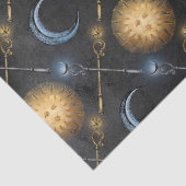 Zon- en bewegingspatroon op zwarte loskoppeling tissuepapier (Detail)