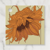 Zon en bloei bedankjes labels (Voorkant)