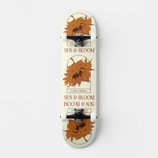 Zon en bloei persoonlijk skateboard (Voorkant)