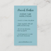 Zon en bloeiende wijnstokken Elegante verzorging i Visitekaartje (Achterkant)