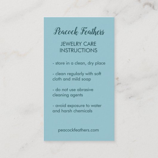 Zon en bloeiende wijnstokken Elegante verzorging i Visitekaartje (Achterkant)