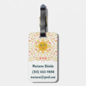 Zon en bloeiende wijnstokken GEPERSONALISEERD Bagagelabel (Achterkant verticaal)