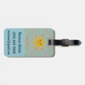 Zon en bloeiende wijnstokken GEPERSONALISEERD Bagagelabel (Achterkant horizontaal)