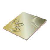 zon en bloem tegeltje (Zijkant)