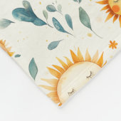 Zon en bloemen baby geschenken fleece deken (Hoek)
