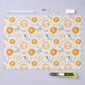 Zon en bloemen baby geschenken tissuepapier (Craft)