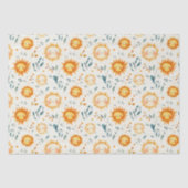 Zon en bloemen baby geschenken tissuepapier (Voorkant)