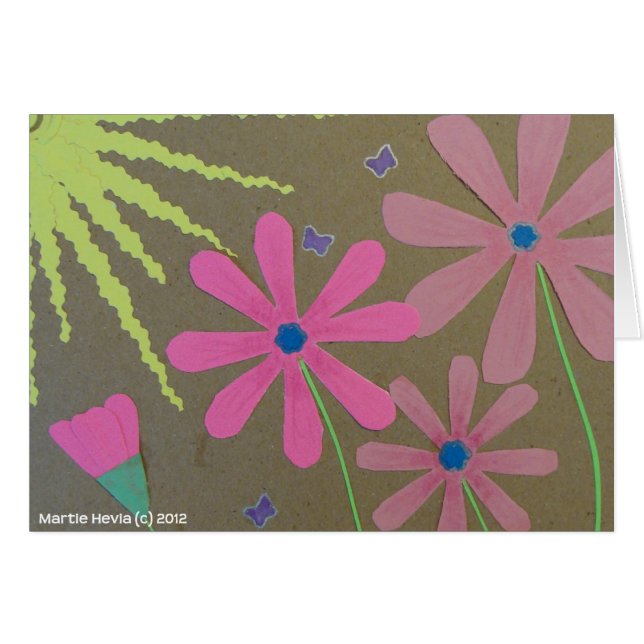 Zon en bloemen - plakboek (Voorkant Horizontaal)