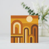Zon en Bogen Mid Century Modern Geometrisch Ontwer Kaart (Staand voorkant)