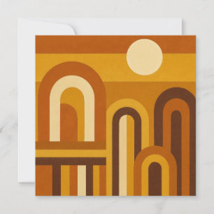 Zon en Bogen Mid Century Modern Geometrisch Ontwer Kaart