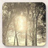 Zon- en boomkwekerijkusten bier onderzetter (Voorkant)