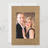 Zon en bordeauxpruim bloemrijke rustieke trouwfoto save the date (Achterkant)