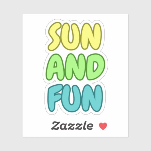 Zon En Fun Kiss-Cut Sticker (Vel)