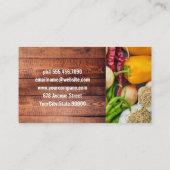 Zon en gekleurd penseel | groenten produceren visitekaartje (Achterkant)