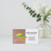 Zon en gekleurd penseel | Makelaar Visitekaartje (Staand voorkant)