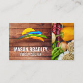 Zon en gekleurde verfkwast | Groenten produceren Visitekaartje (Voorkant)