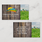 Zon en gekleurde verfkwast | landbouwer visitekaartje (Voorkant / Achterkant)