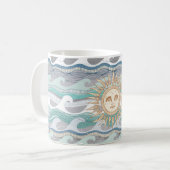 zon en golven koffiemok (Voorkant links)