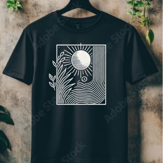 zon en golven t-shirt