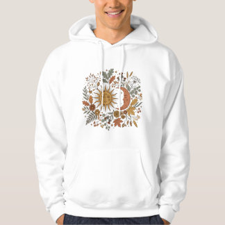 Zon en Halve Maan Botanische Herfst Hoodie
