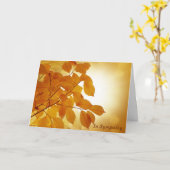 Zon en herfst laat sympathie achter kaart (Gele Bloem)