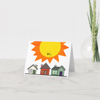 Zon en huizen kaart