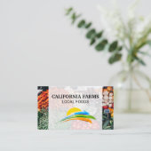 Zon en kleurverfpenseel | Landbouwmarkt Visitekaartje (Staand voorkant)