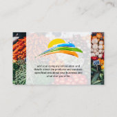 Zon en kleurverfpenseel | Landbouwmarkt Visitekaartje (Achterkant)