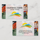 Zon en kleurverfpenseel | Landbouwmarkt Visitekaartje (Voorkant / Achterkant)