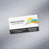 Zon en kleurverfpenseel magnetisch visitekaartje (Voorbeeld)