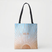 Zon en lucht gepersonaliseerde Canvas tas (Voorkant)