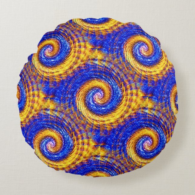 Zon en lucht..... rond kussen (Voorkant)