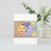 Zon en maan 1 briefkaart (Staand voorkant)