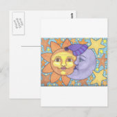 Zon en maan 1 briefkaart (Voorkant / Achterkant)