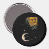 Zon en Maan 90s Whimsigoth Ontwerp Magneet (Voorkant / Achterkant)