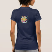 Zon en maan Abstracte oorbare Kunst T-shirt (Achterkant)