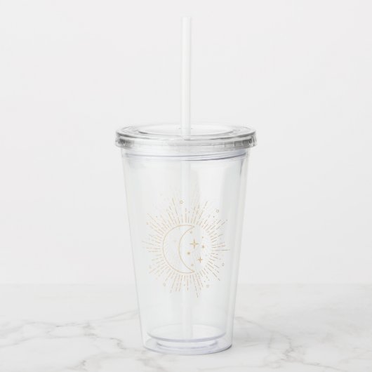 Zon en Maan Acryl Drinkbeker (Voorkant)