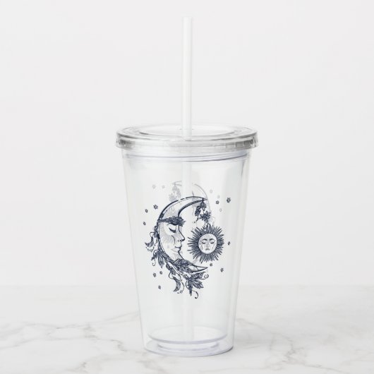 Zon en Maan Acryl Drinkbeker (Voorkant)