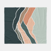 Zon en Maan Bergen Fleece Deken (Voorkant (Horizontaal))