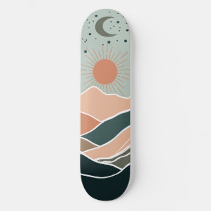 Zon en Maan Bergen Persoonlijk Skateboard